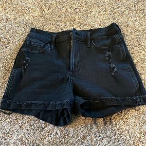 Black denim shorts 